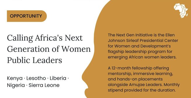 Bourse Next Gen 2026 Centre Ellen Johnson Sirleaf