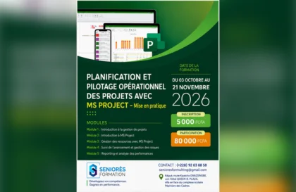 Formation en planification et pilotage opérationnel des projets avec MS PROJECT