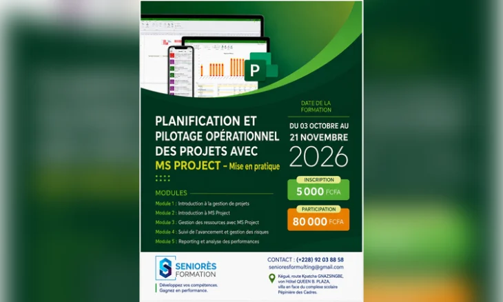 Formation en planification et pilotage opérationnel des projets avec MS PROJECT