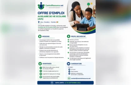 OFFRE D’EMPLOI – AUXILIAIRE DE VIE SCOLAIRE (AVS)