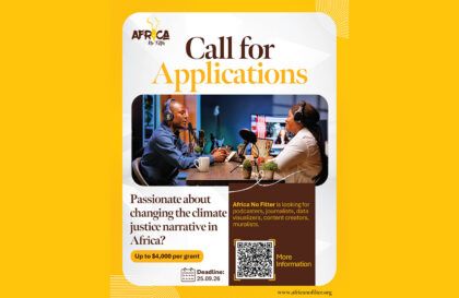 Bourse Africa No Filter justice climatique
