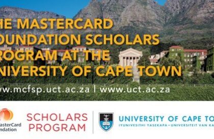 Bourse Mastercard Foundation Université du Cap 2027