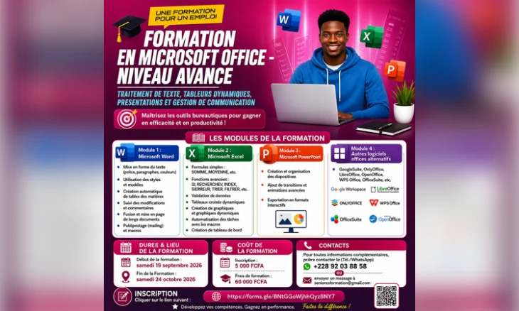 formation en microsoft office – niveau avance