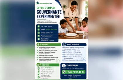 gouvernante experimentee Dakar
