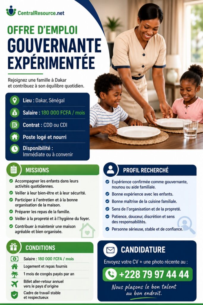 gouvernante expérimentée (Dakar)