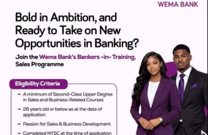 Programme de formation banquiers Wema Bank 2026