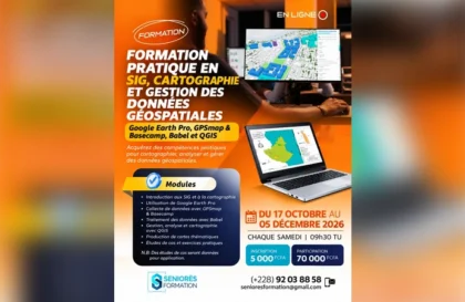 formation pratique en sig, cartographie et gestion des données géospatiales