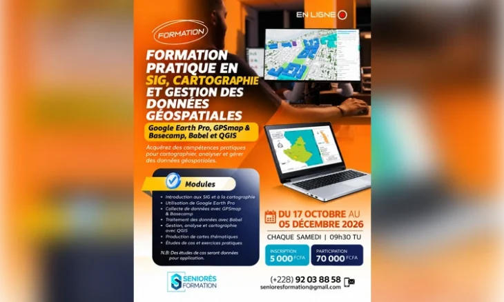 formation pratique en sig, cartographie et gestion des données géospatiales
