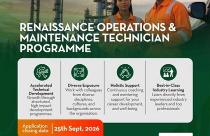 recrutement technicien exploitation maintenance Renaissance Africa Energy 2026