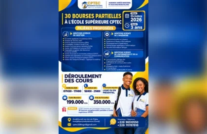 30 bourses disponibles pour une Licence professionnelle à CPTEC
