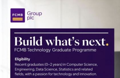 Programme FCMB pour jeunes diplômés en technologie 2026