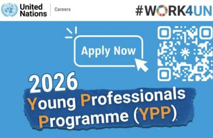 Programme des jeunes professionnels des Nations Unies 2026