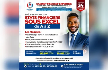 formation états financiers sous excel